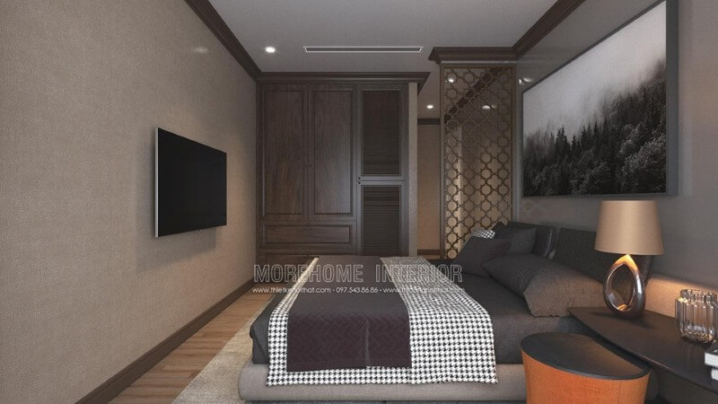Thiết kế nội thất phòng ngủ chung cư sang trọng và ấn tượng Thiết kế chung cư