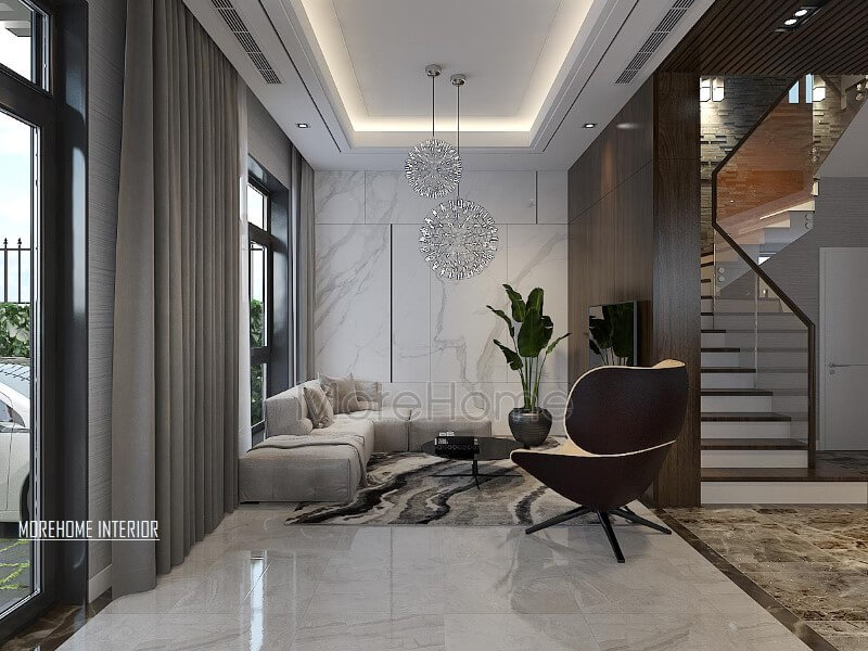 Bố trí nội thất phòng khách hiện đại, sang trọng cho biệt thự, nhà phố. Mẫu nội thất biệt thự đẹp