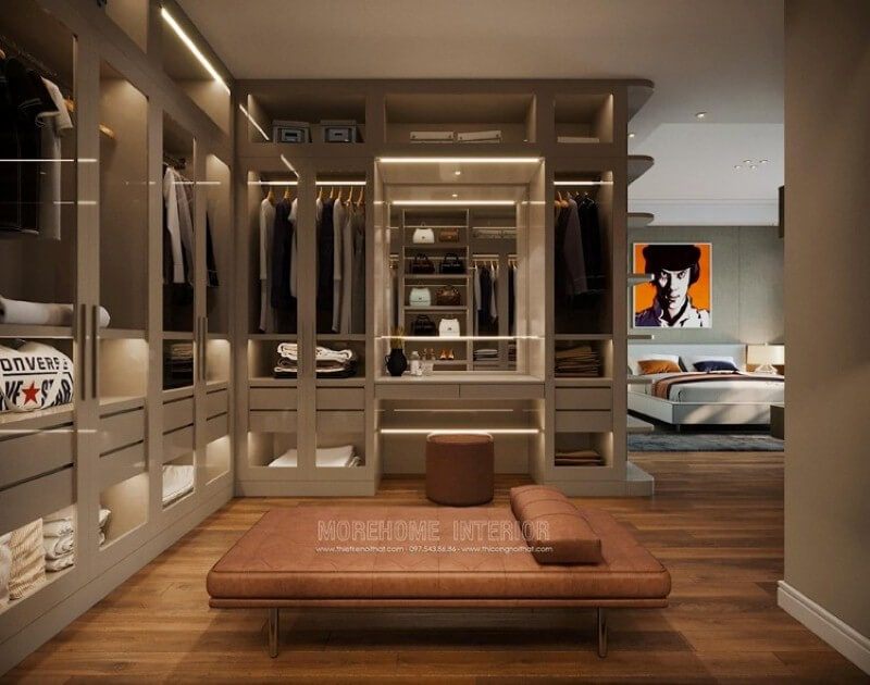 Sắp xếp phòng ngủ master đẹp với ý tưởng thiết kế phòng ngủ liền phòng thay đồ